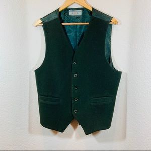 Western mens vest wool blend Italy made